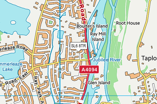 SL6 8TR map - OS VectorMap District (Ordnance Survey)