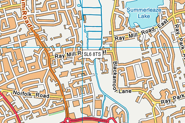 SL6 8TS map - OS VectorMap District (Ordnance Survey)