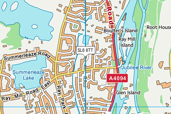 SL6 8TT map - OS VectorMap District (Ordnance Survey)