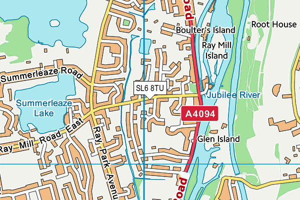 SL6 8TU map - OS VectorMap District (Ordnance Survey)