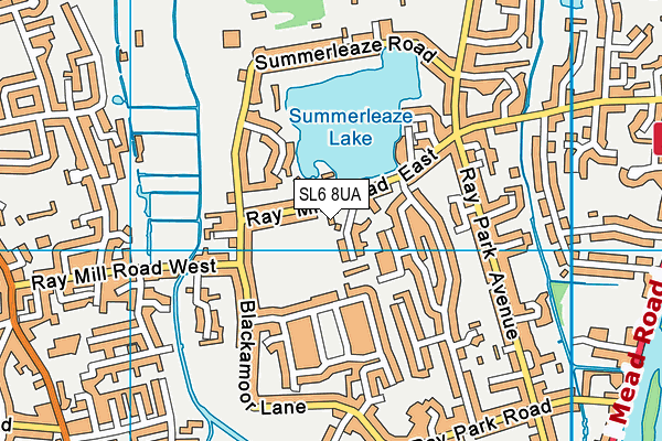 SL6 8UA map - OS VectorMap District (Ordnance Survey)