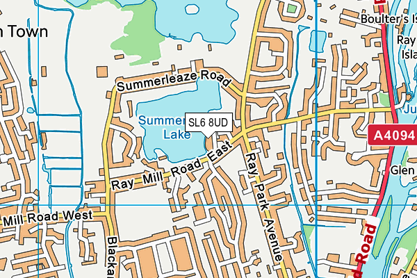 SL6 8UD map - OS VectorMap District (Ordnance Survey)