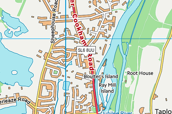 SL6 8UU map - OS VectorMap District (Ordnance Survey)