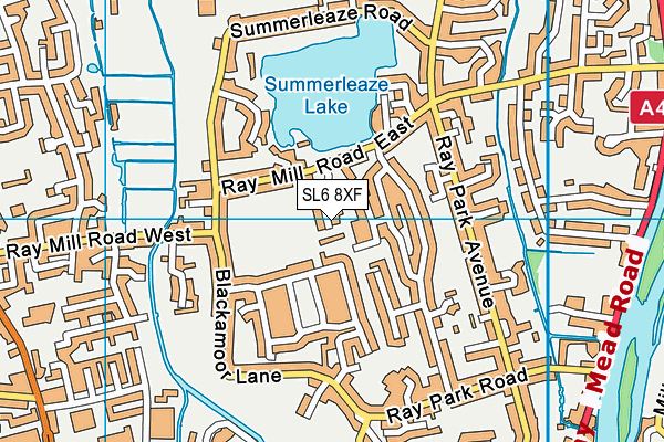 SL6 8XF map - OS VectorMap District (Ordnance Survey)