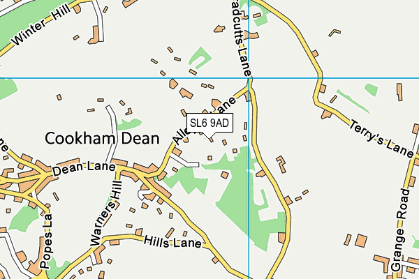 SL6 9AD map - OS VectorMap District (Ordnance Survey)