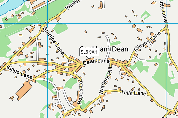 SL6 9AH map - OS VectorMap District (Ordnance Survey)