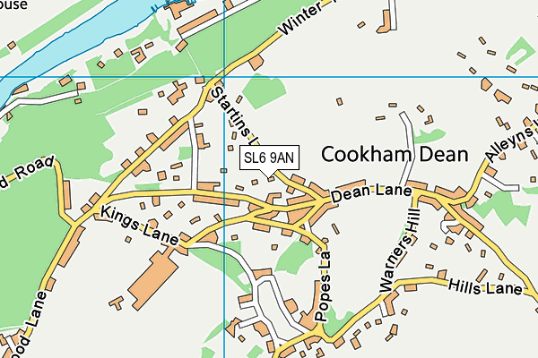 SL6 9AN map - OS VectorMap District (Ordnance Survey)