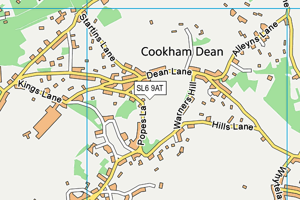 SL6 9AT map - OS VectorMap District (Ordnance Survey)