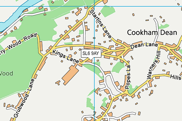 SL6 9AY map - OS VectorMap District (Ordnance Survey)