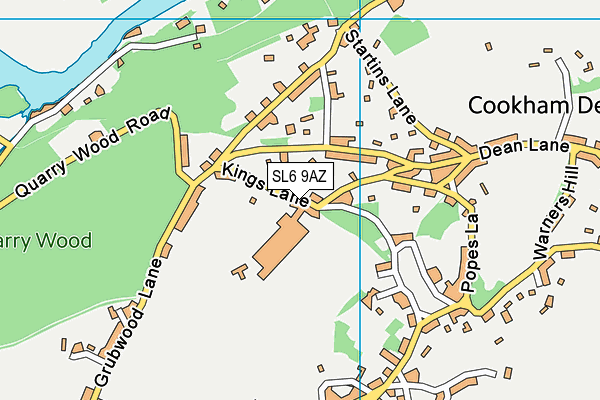 SL6 9AZ map - OS VectorMap District (Ordnance Survey)