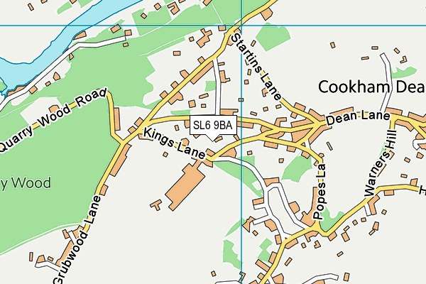 SL6 9BA map - OS VectorMap District (Ordnance Survey)