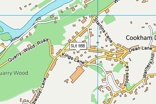 SL6 9BB map - OS VectorMap District (Ordnance Survey)