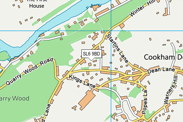 SL6 9BD map - OS VectorMap District (Ordnance Survey)
