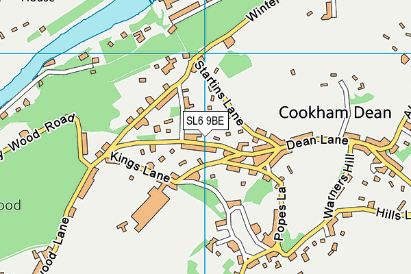 SL6 9BE map - OS VectorMap District (Ordnance Survey)