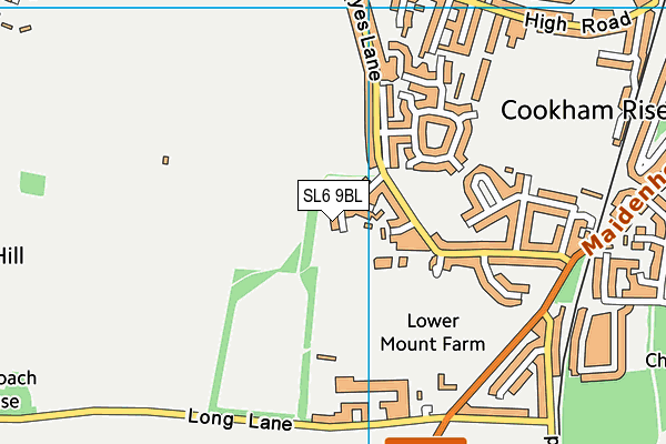 SL6 9BL map - OS VectorMap District (Ordnance Survey)