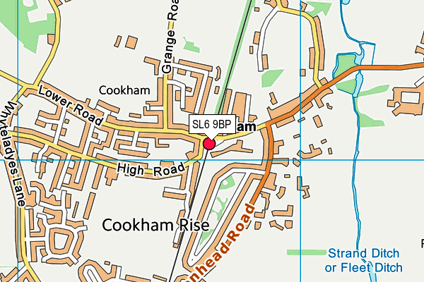 SL6 9BP map - OS VectorMap District (Ordnance Survey)