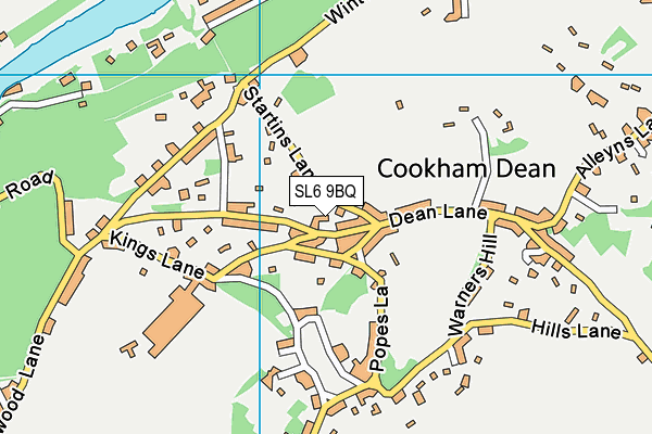 SL6 9BQ map - OS VectorMap District (Ordnance Survey)