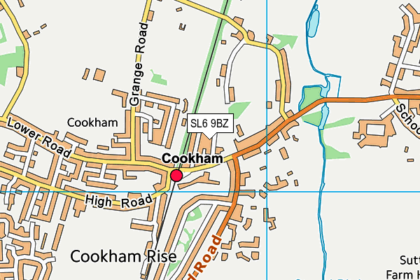 SL6 9BZ map - OS VectorMap District (Ordnance Survey)