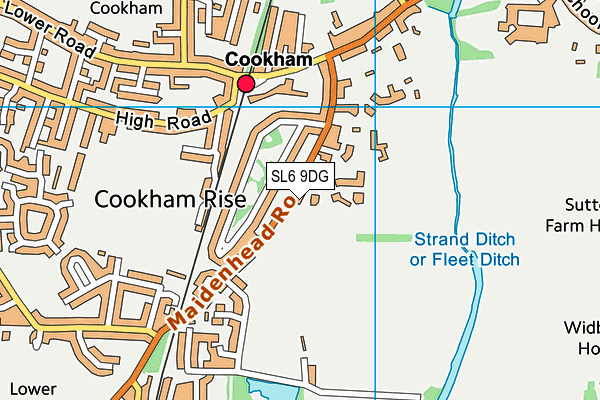 SL6 9DG map - OS VectorMap District (Ordnance Survey)