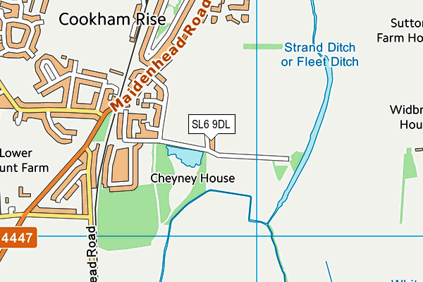 SL6 9DL map - OS VectorMap District (Ordnance Survey)