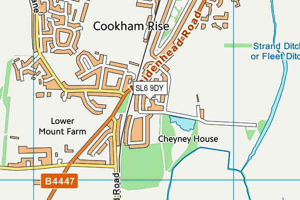 SL6 9DY map - OS VectorMap District (Ordnance Survey)