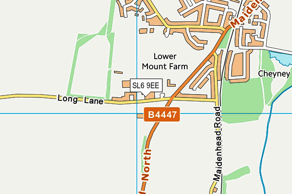 Lower Mount Farm map (SL6 9EE) - OS VectorMap District (Ordnance Survey)