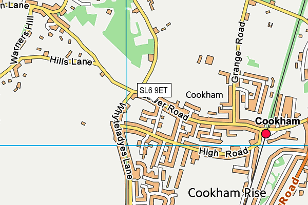 SL6 9ET map - OS VectorMap District (Ordnance Survey)