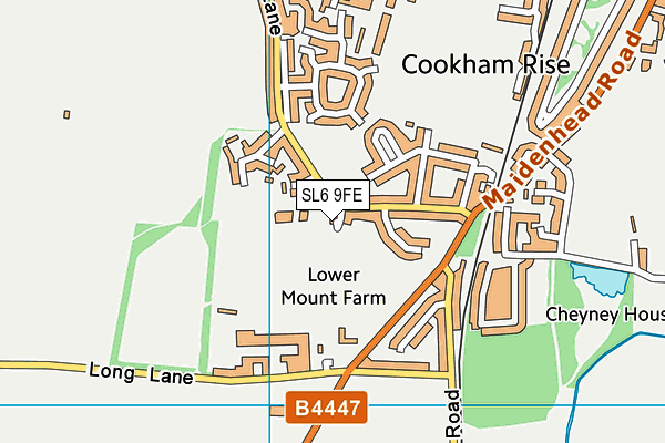 SL6 9FE map - OS VectorMap District (Ordnance Survey)