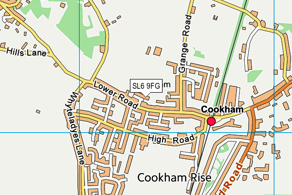 SL6 9FG map - OS VectorMap District (Ordnance Survey)