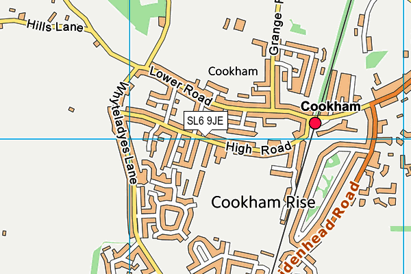 SL6 9JE map - OS VectorMap District (Ordnance Survey)