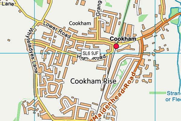 Cookham Rise Primary School map (SL6 9JF) - OS VectorMap District (Ordnance Survey)
