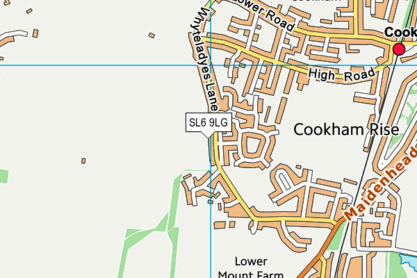 SL6 9LG map - OS VectorMap District (Ordnance Survey)