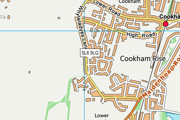 SL6 9LQ map - OS VectorMap District (Ordnance Survey)