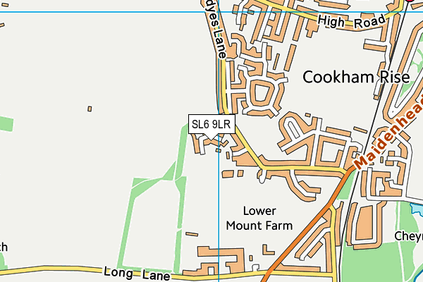 SL6 9LR map - OS VectorMap District (Ordnance Survey)
