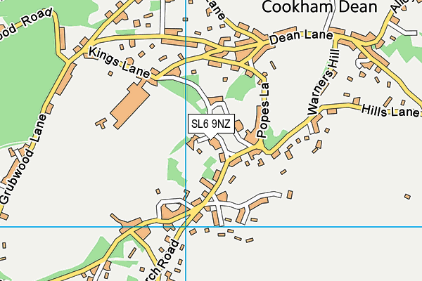 SL6 9NZ map - OS VectorMap District (Ordnance Survey)