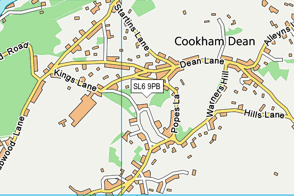 SL6 9PB map - OS VectorMap District (Ordnance Survey)