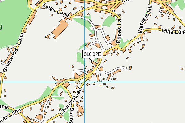 SL6 9PE map - OS VectorMap District (Ordnance Survey)