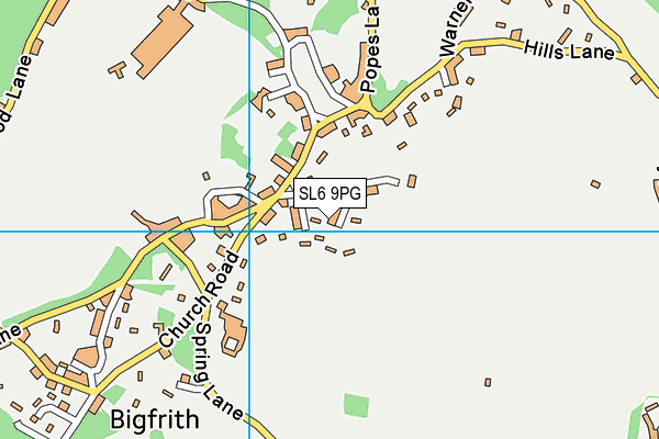 SL6 9PG map - OS VectorMap District (Ordnance Survey)