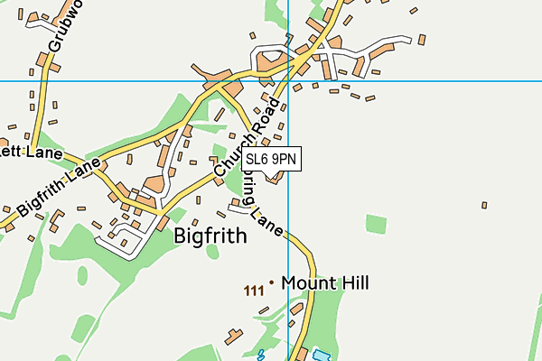 SL6 9PN map - OS VectorMap District (Ordnance Survey)