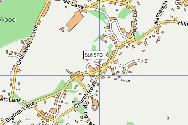 SL6 9PQ map - OS VectorMap District (Ordnance Survey)
