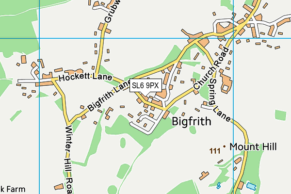 SL6 9PX map - OS VectorMap District (Ordnance Survey)