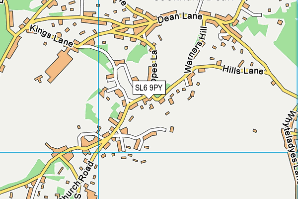 SL6 9PY map - OS VectorMap District (Ordnance Survey)