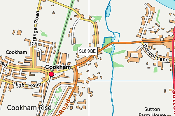 SL6 9QE map - OS VectorMap District (Ordnance Survey)