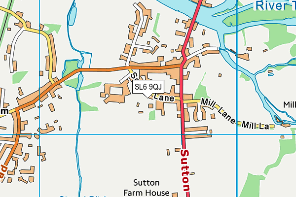 SL6 9QJ map - OS VectorMap District (Ordnance Survey)