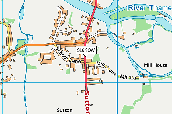 SL6 9QW map - OS VectorMap District (Ordnance Survey)