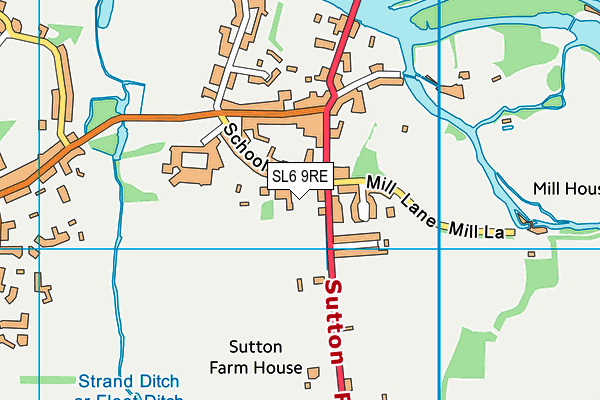 SL6 9RE map - OS VectorMap District (Ordnance Survey)
