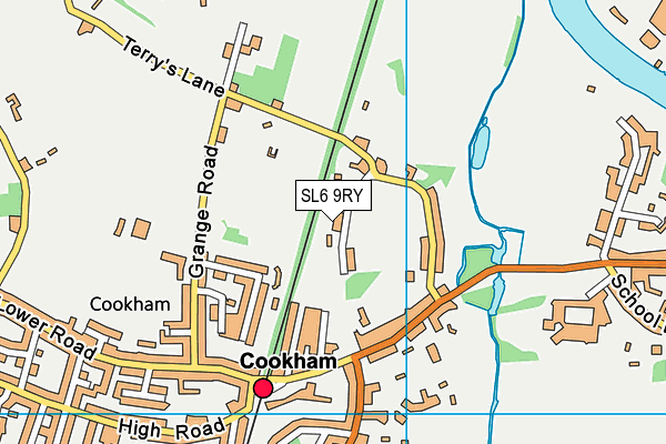 SL6 9RY map - OS VectorMap District (Ordnance Survey)