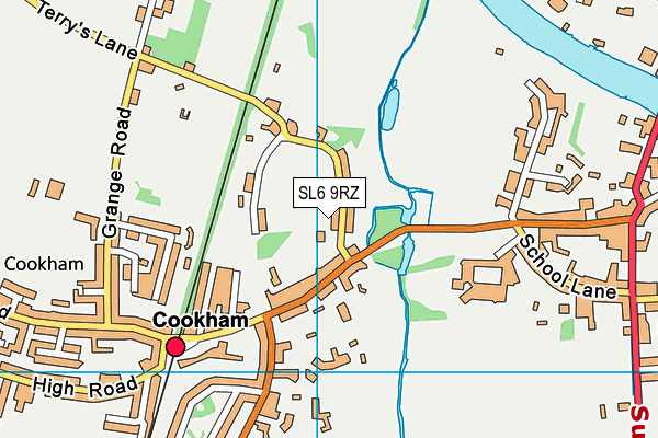 SL6 9RZ map - OS VectorMap District (Ordnance Survey)