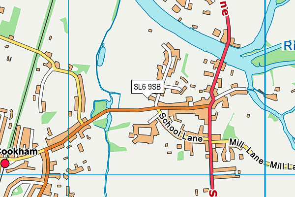SL6 9SB map - OS VectorMap District (Ordnance Survey)