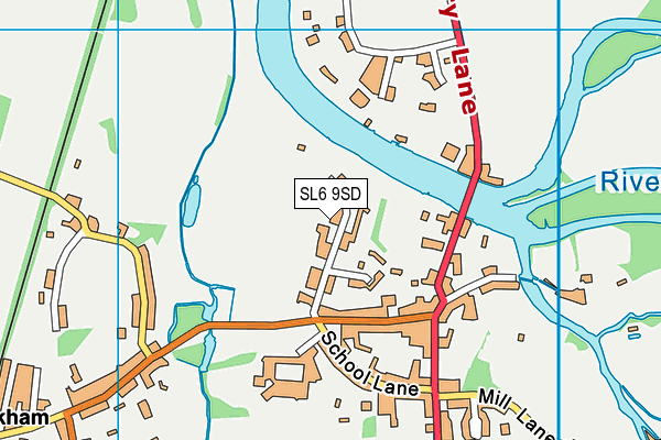 SL6 9SD map - OS VectorMap District (Ordnance Survey)